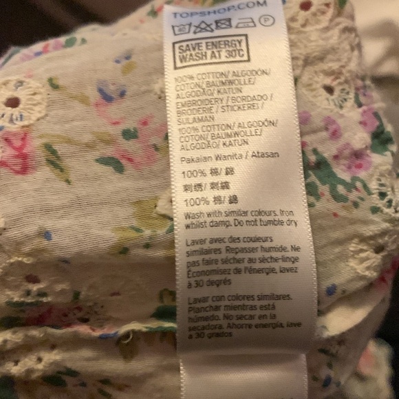 Top shop off shoulder top, floral eyelet cropped blouse - Picture 10 of 10